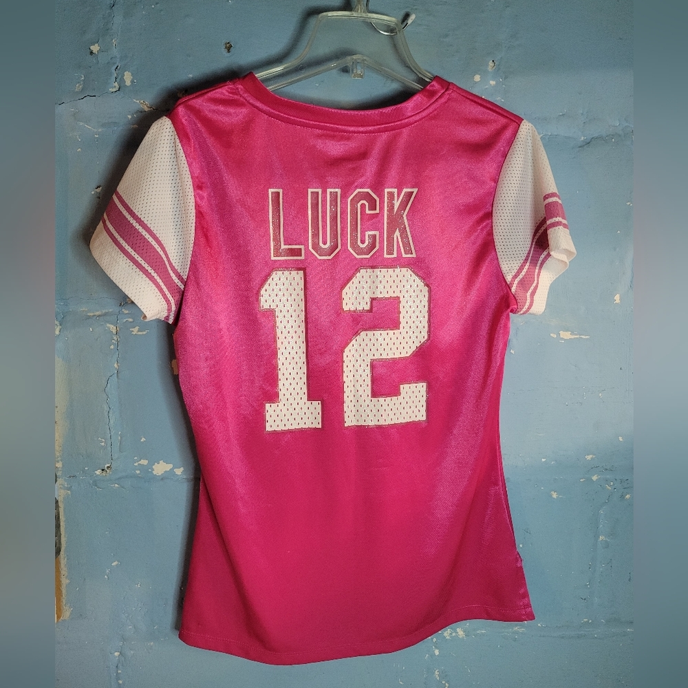 NFL Indianapolis Colts #12 Andrew Luck jersey Women's Medium in pink